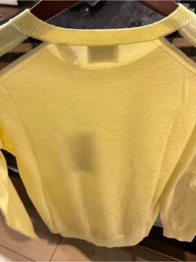 Burberry Yellow Crew Neck Sweater
